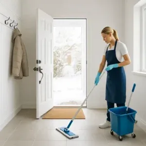 Effective Strategies for Managing Salt Stains and Slush in Winter Entryways